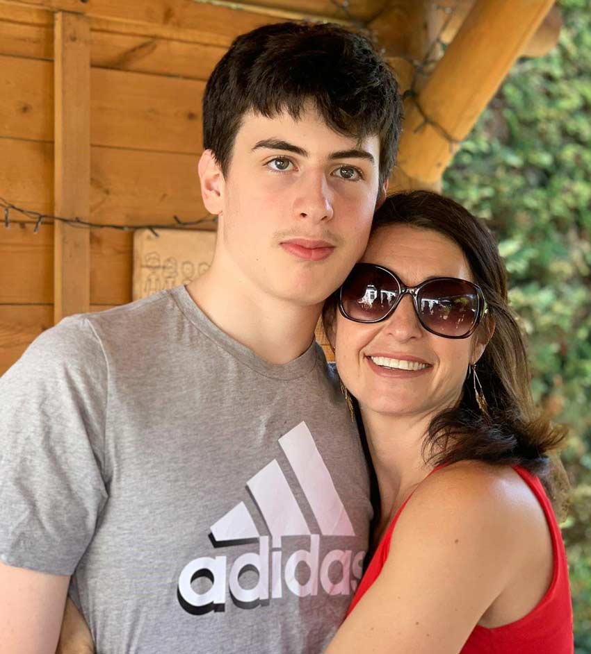 Leo with his Mum, Jo.